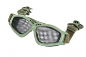 Black River Steel Mesh Goggles with Fast Helmet Clip OD Green