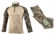 Black River Combat Uniform w/Knee & Elbow Pads Marpat Woodland
