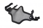 Steel Mesh Half Face Mask w/Fast Helmet Clips (Black Color)