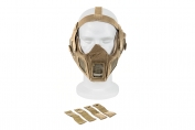 Full Face Steel Mesh Mask w/Fast Helmet Adapter (Tan Color)