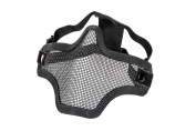 Steel Mesh Half Face Mask Two Belt Version (Black Color)