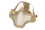 Steel Mesh Half Face Mask Two Belt Version (Tan Color)