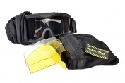Tactical Goggle w/Three Lens (Black Color)