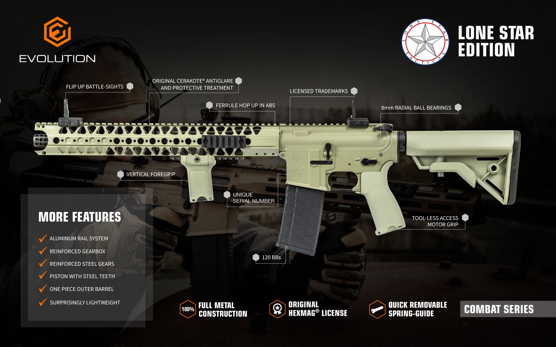 the evolution combat series air soft gun