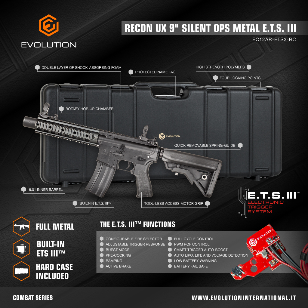 Evolution Recon UX 9” Silent Ops Metal ETS III