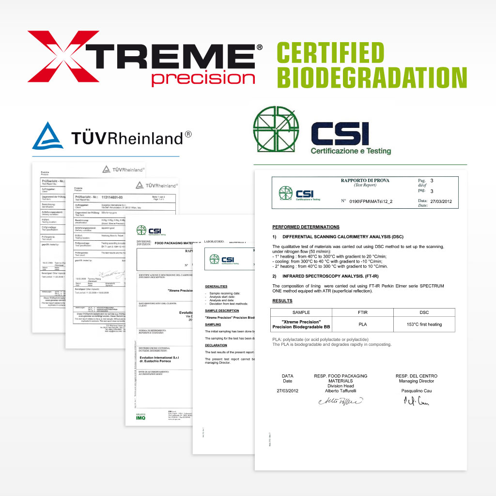 Evolution Xtreme Precision Certified Biodegradation